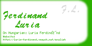 ferdinand luria business card